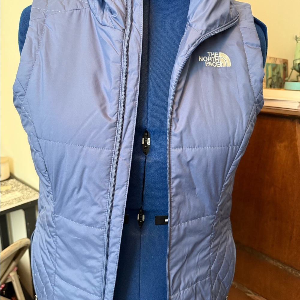 The North Face Blue Puffer Vest with Quilted Insulation